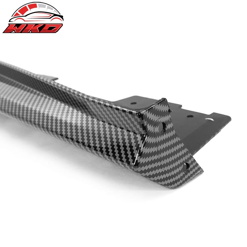 Fits 16-24 Chevy Camaro Ikon V3 Style 4PCS Side Skirts Carbon Fiber Print PP
