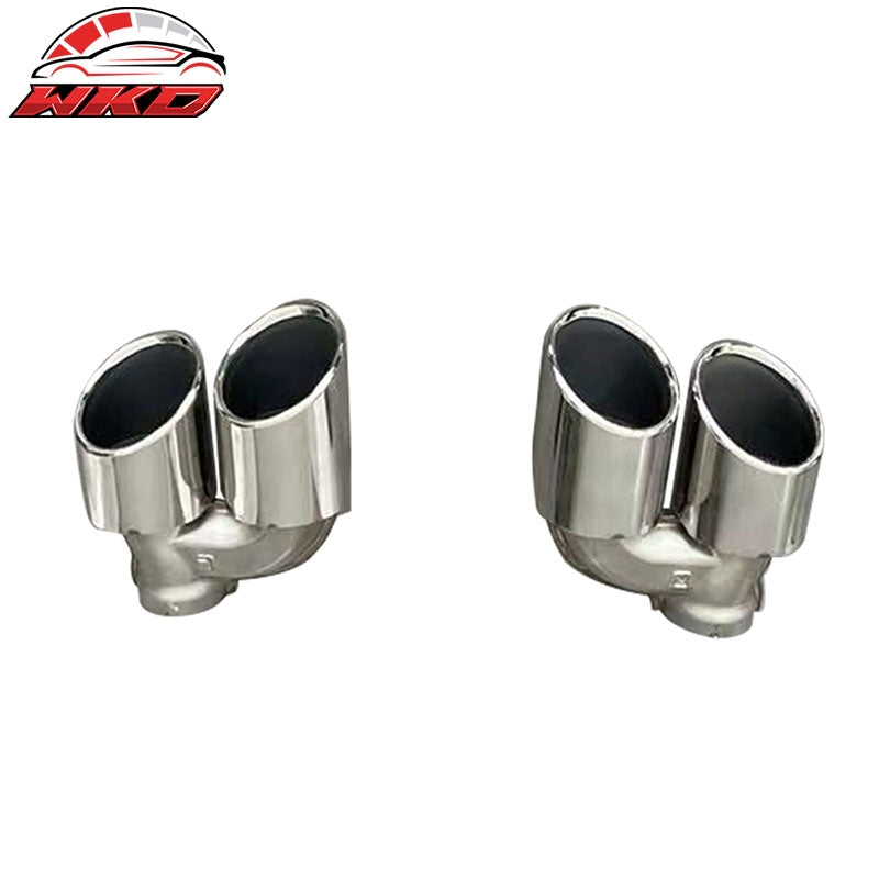 Fits 14-15 Chevy Camaro LT LS Ikon Matte Black Rear Diffuser + Quad Exhaust Tips