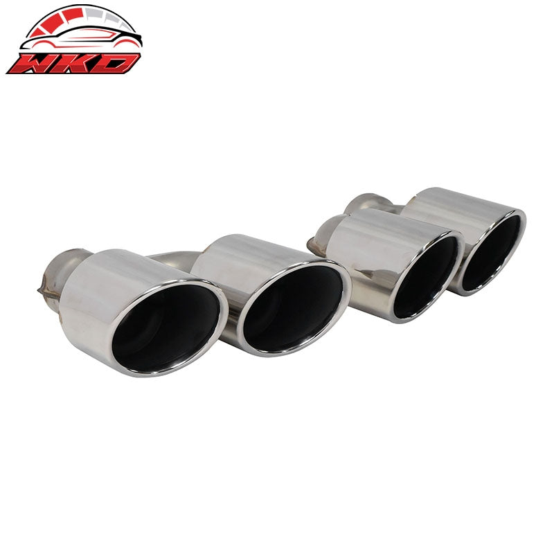 Fits 14-15 Chevy Camaro LT LS Ikon Matte Black Rear Diffuser + Quad Exhaust Tips