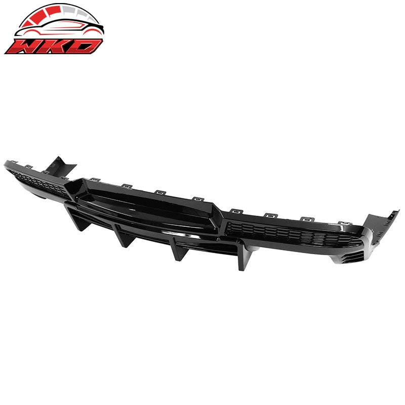 Fits 14-15 Chevy Camaro LT LS Ikon Gloss Black Rear Diffuser + Quad Exhaust Tips