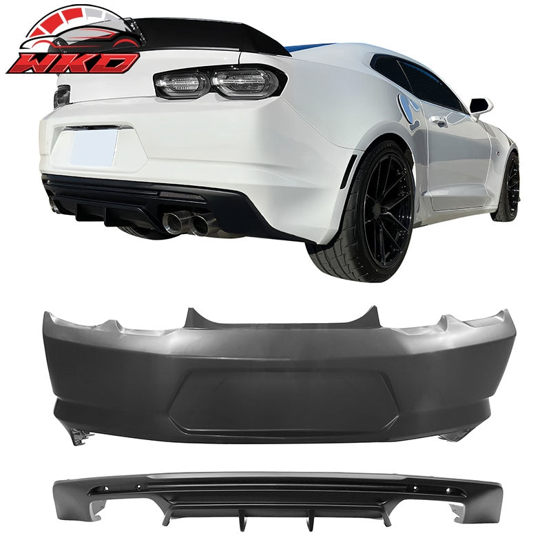 Wholesale 19-24 Chevy Camaro LT/LS/SS/ZL1 OE Style Rear Bumper Cover & Matte Diffuser