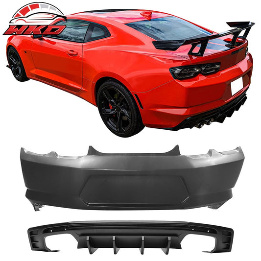 Wholesale 19-24 Chevy Camaro LT/LS/SS/ZL1 OE Rear Bumper Cover + IKON Matte Diffuser