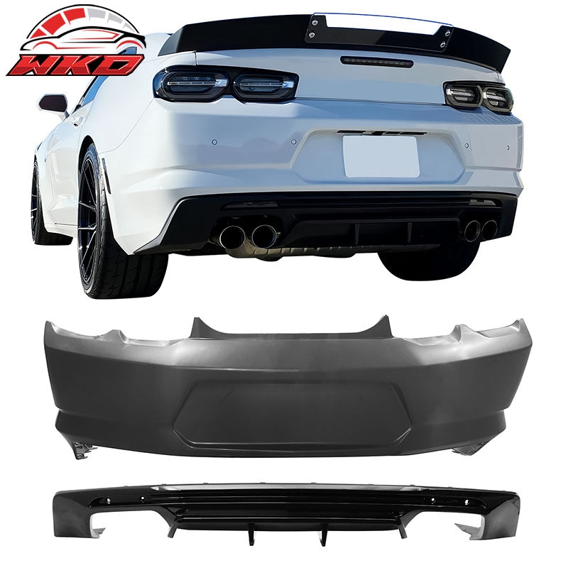 Wholesale 19-24 Chevy Camaro LT/LS/SS/ZL1 OE Style Rear Bumper Cover & Gloss Diffuser