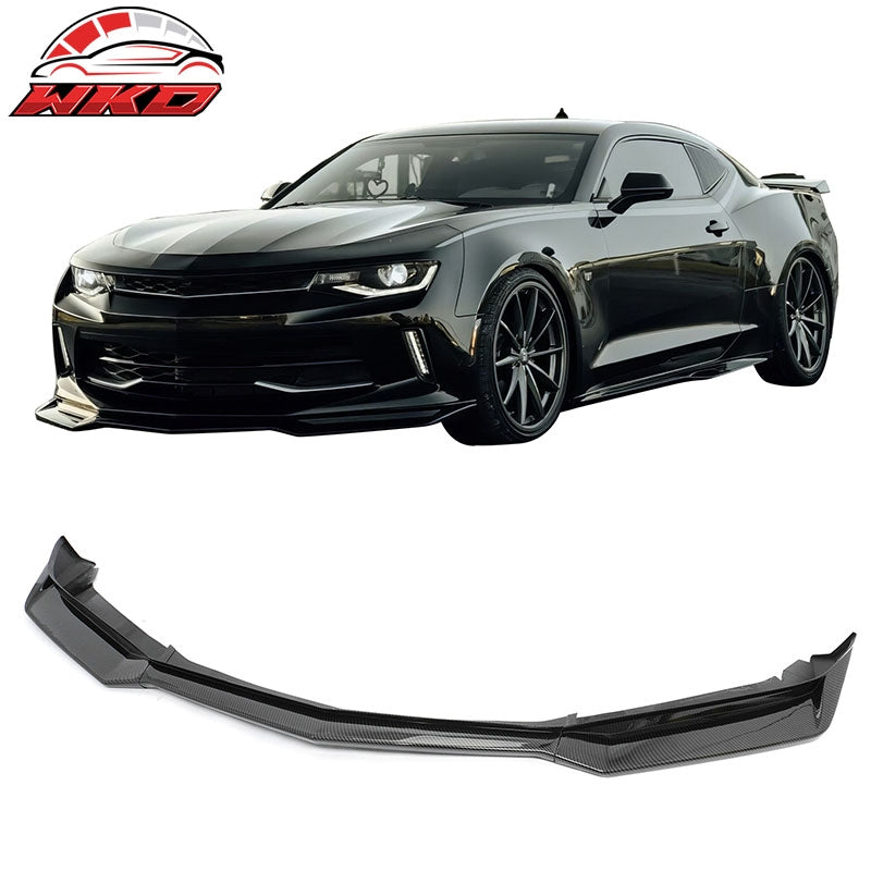 Wholesale 16-18 Chevy Camaro LT RS ZL1 PP Front Bumper Lip Spoiler Carbon Fiber Print - Wikond Auto