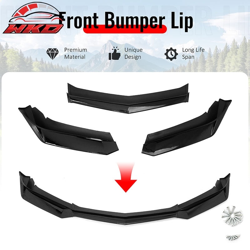 Wholesale 16-18 Chevy Camaro LT RS ZL1 PP Front Bumper Lip Chin Spoiler Gloss Black - Wikond Auto