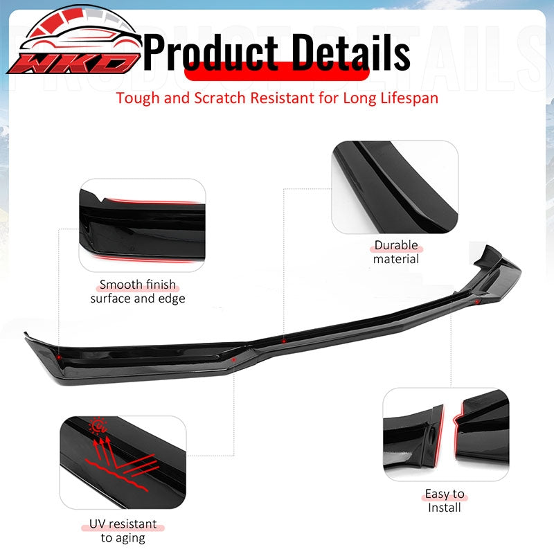 Wholesale 16-18 Chevy Camaro LT RS ZL1 PP Front Bumper Lip Chin Spoiler Gloss Black - Wikond Auto