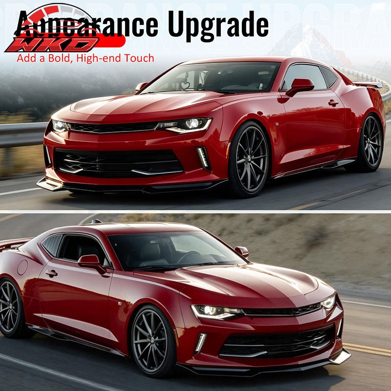 Wholesale 16-18 Chevy Camaro LT RS ZL1 PP Front Bumper Lip Chin Spoiler Matte Black - Wikond Auto