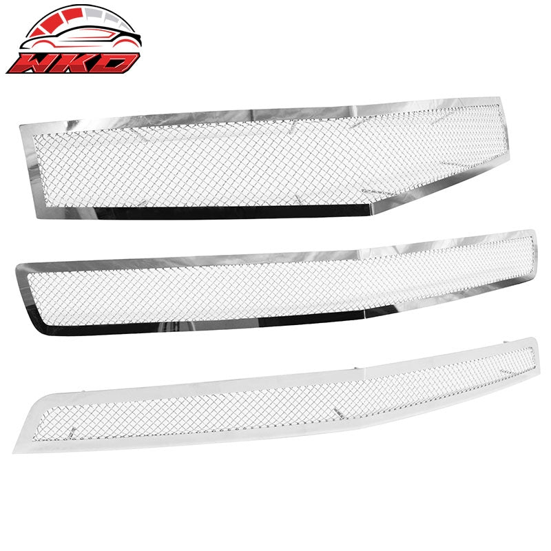 Fits 2010-2013 Chevy Camaro Perimeter Woven Mesh Lower + Upper Grille Insert