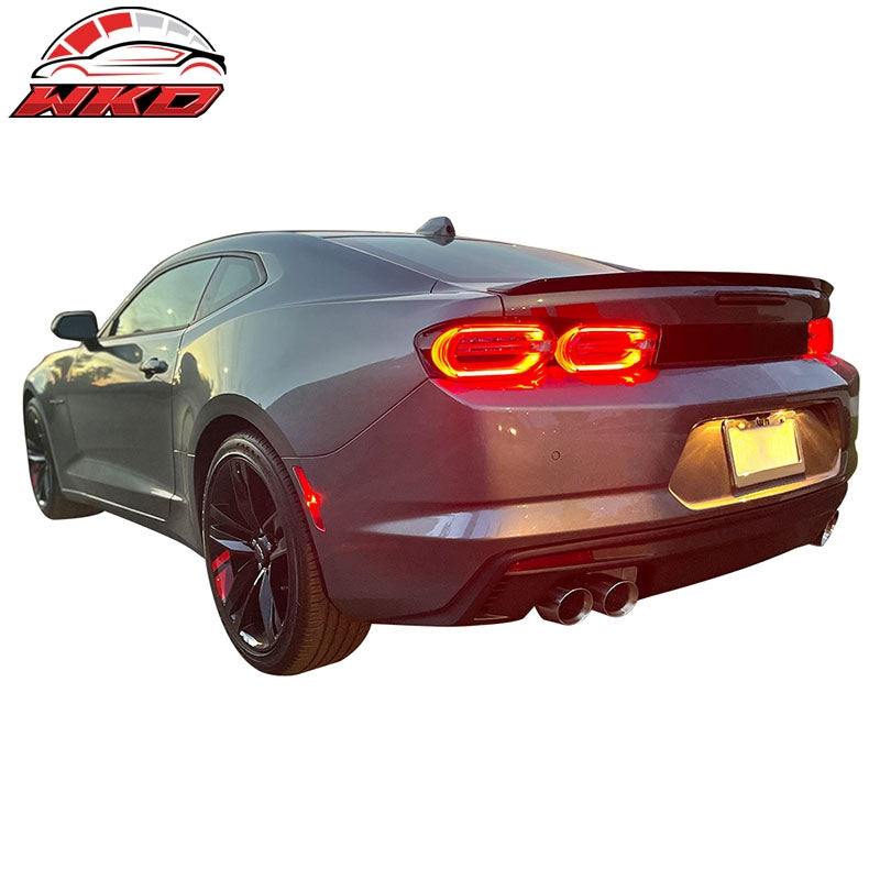 Fits 16-24 Chevy Camaro RS Style Flush Mount Rear Trunk Spoiler ABS Unpainted