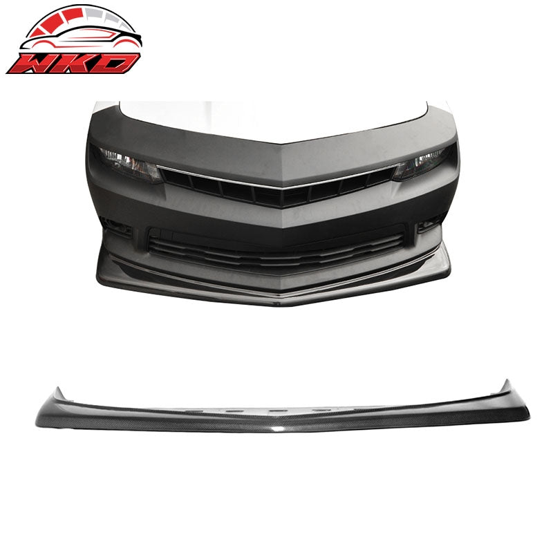 Fits 14-15 Chevy Camaro SS Z28 Style Front Bumper Lip Spoiler Matte Carbon Fiber