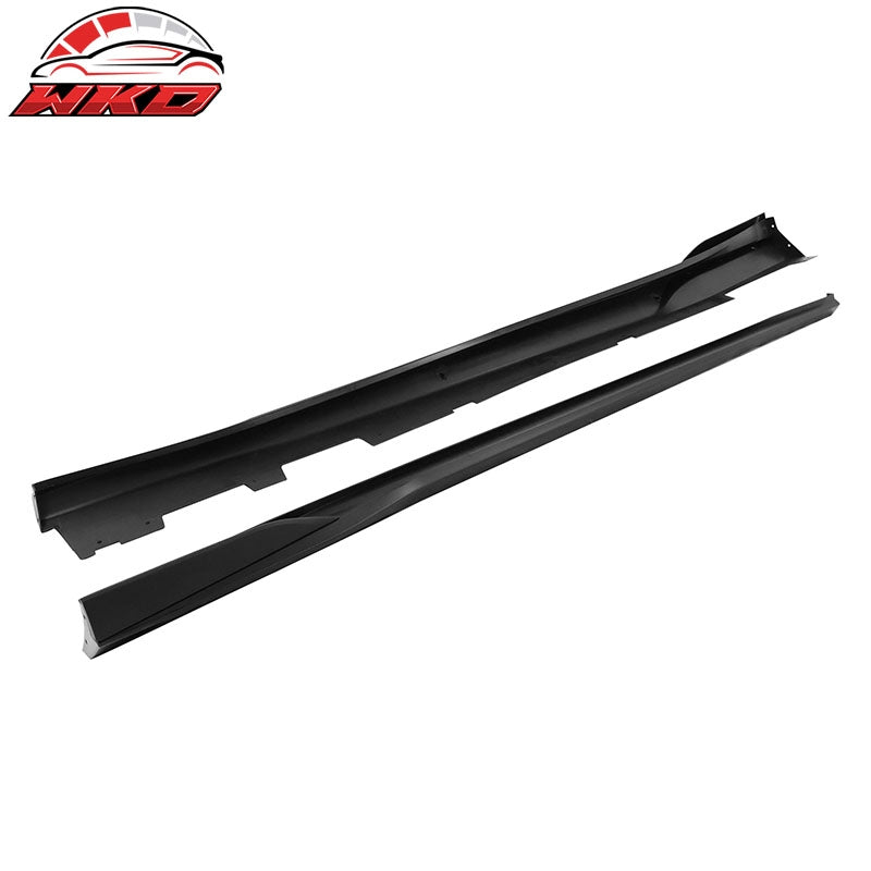 Fits 16-24 Chevy Camaro Rocker Style Matte Black Side Skirts Extension 4PCS PP