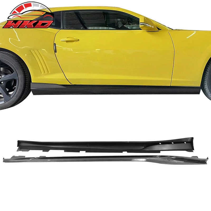 Wholesale 16-24 Chevy Camaro Rocker Style Side Skirts Lip Carbon Fiber Print 4PCS PP