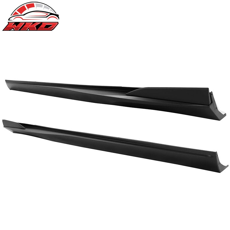 Fits 10-15 Chevy Camaro Rocker Style Add On Side Skirts Panels Matte Black PP