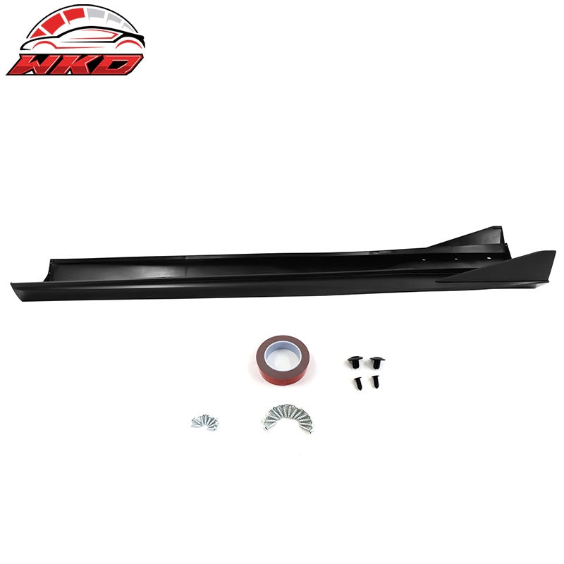 Fits 10-15 Chevy Camaro Matte Black PP Side Skirts Rocker Panel IKON V3 Style