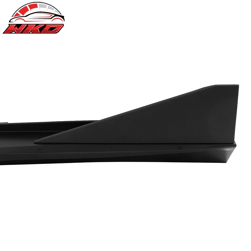 Fits 10-15 Chevy Camaro Matte Black PP Side Skirts Rocker Panel IKON V3 Style