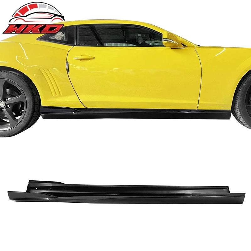 Wholesale 10-15 Chevy Camaro Rocker Style Add On Side Skirts Rocker Panel Gloss Black