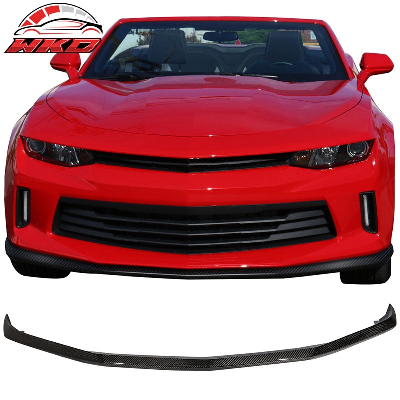 Wholesale 16-18 Chevy Camaro V6 OE Style Front Bumper Lip - Matte Carbon Fiber