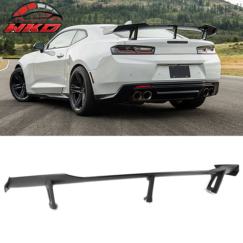 For 16-24 Chevy Camaro ZL1 1LE Style Trunk Spoiler ABS Unpainted Black Rear Wing