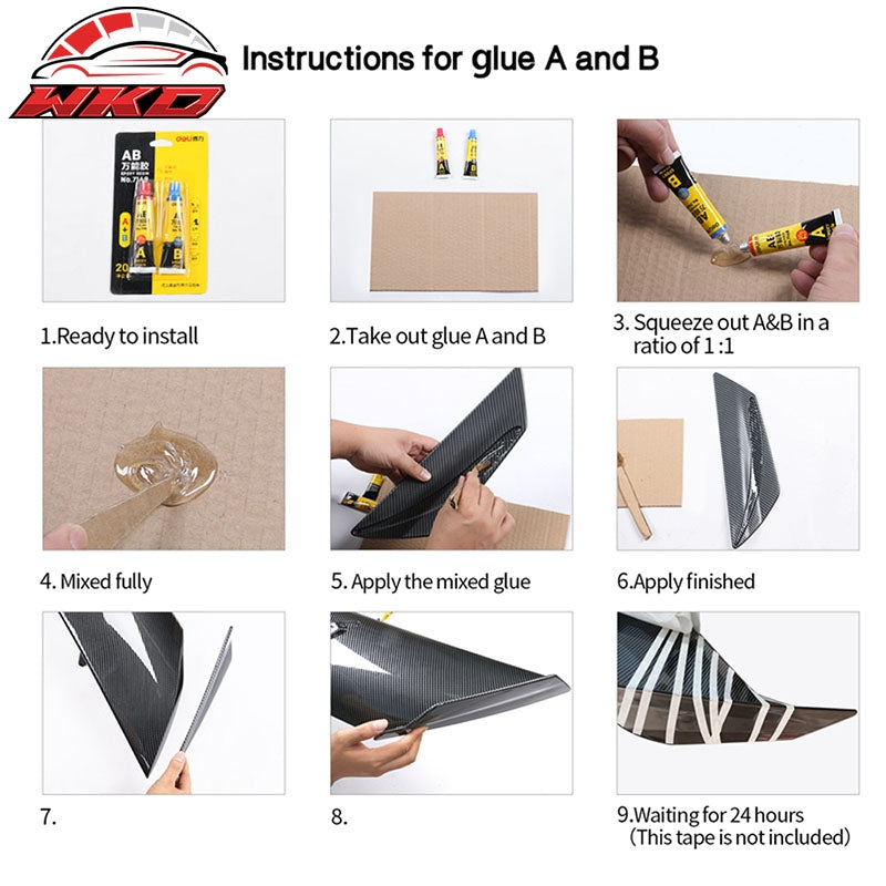 For 16-24 Chevy Camaro ZL1 1LE Style Trunk Spoiler ABS Unpainted Black Rear Wing