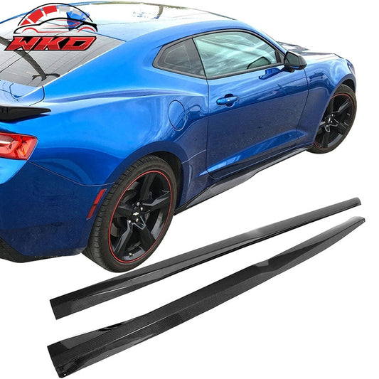Wholesale 16-24 Chevy Camaro ZL1 Style Side Skirts Panel Extension 2PC - Carbon Fiber