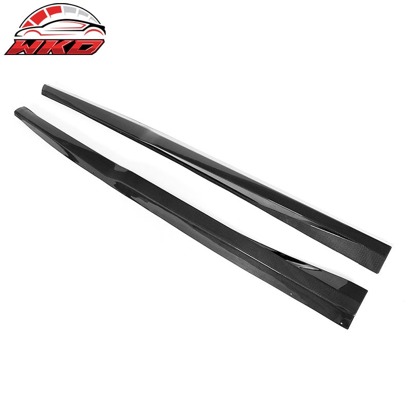 Fits 16-24 Chevy Camaro ZL1 Style Side Skirts Panel Extension 2PC - Carbon Fiber