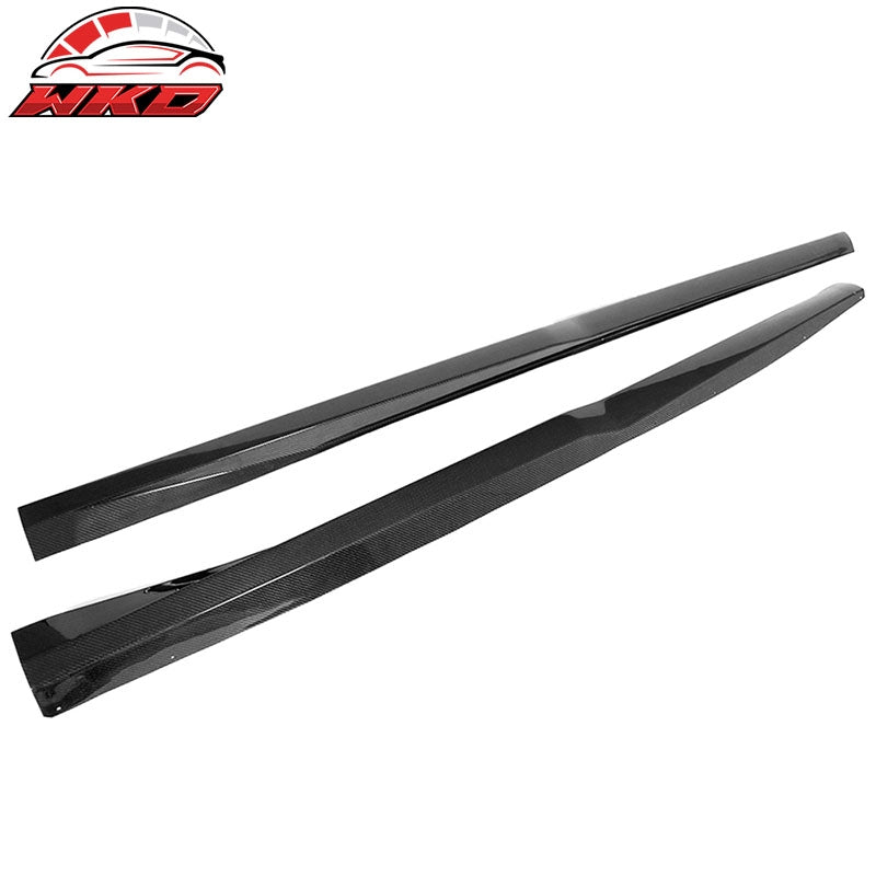Fits 16-24 Chevy Camaro ZL1 Style Side Skirts Panel Extension 2PC - Carbon Fiber