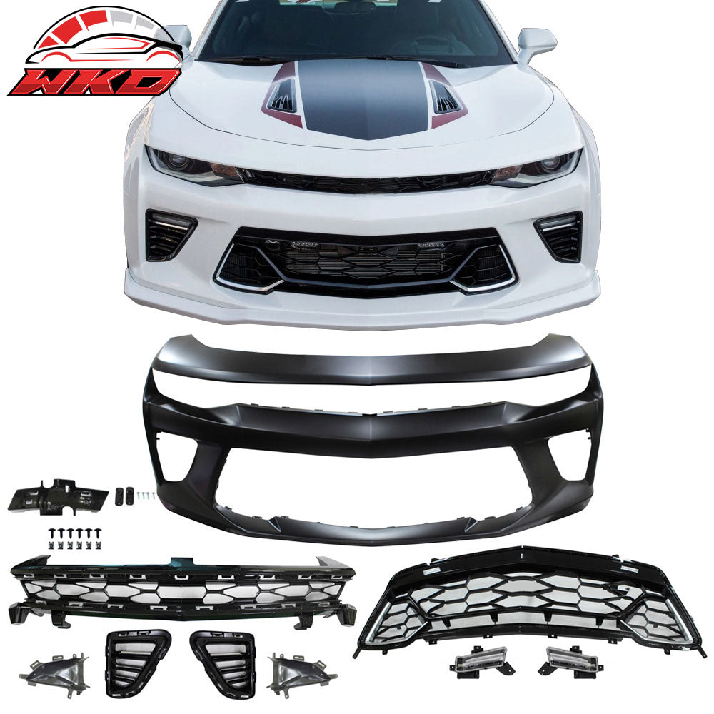 Fits 16-18 Chevy Camaro SS 50th Anniversary Front Bumper Conversion With DRL PP