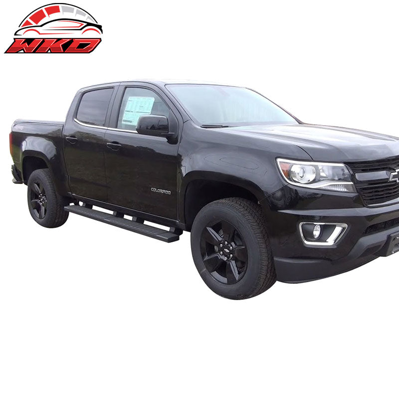 Fits 15-18 Chevy Colorado GMC Canyon Crew Cab 76" Running Boards Black