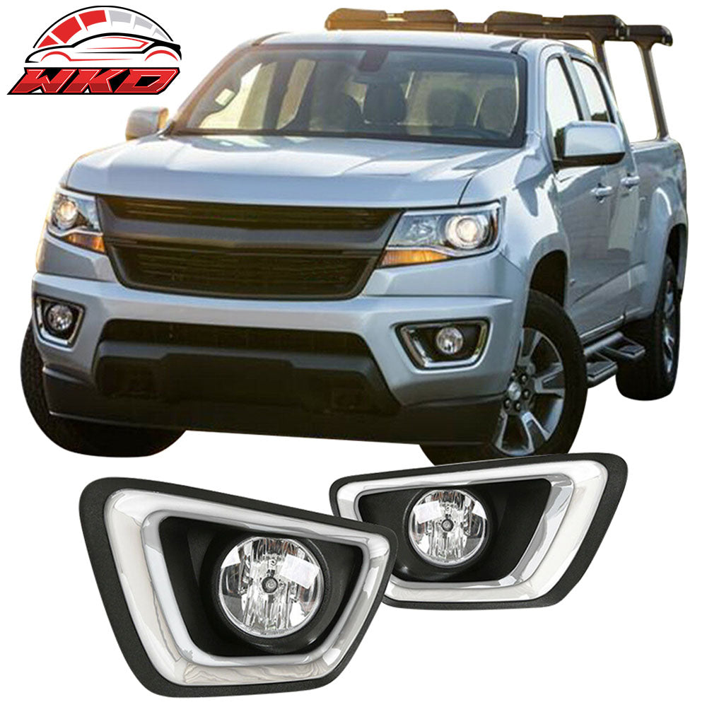 Fits 15-22 Chevy Colorado GMC Canyon Assembly Replacement Fog Lights Lamps 2PC