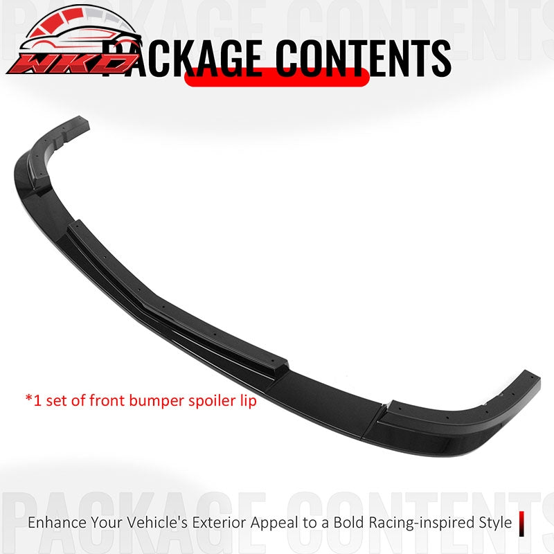 Fits 05-13 Chevy Corvette Base ZR1 Front Bumper Lip Chin Spoiler Gloss Black ABS