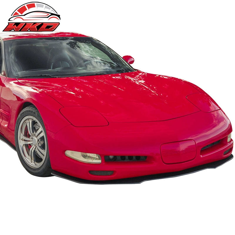 Fits 97-04 Chevy Corvette C5 IKON Style Front Bumper Lip - Matte Carbon Fiber