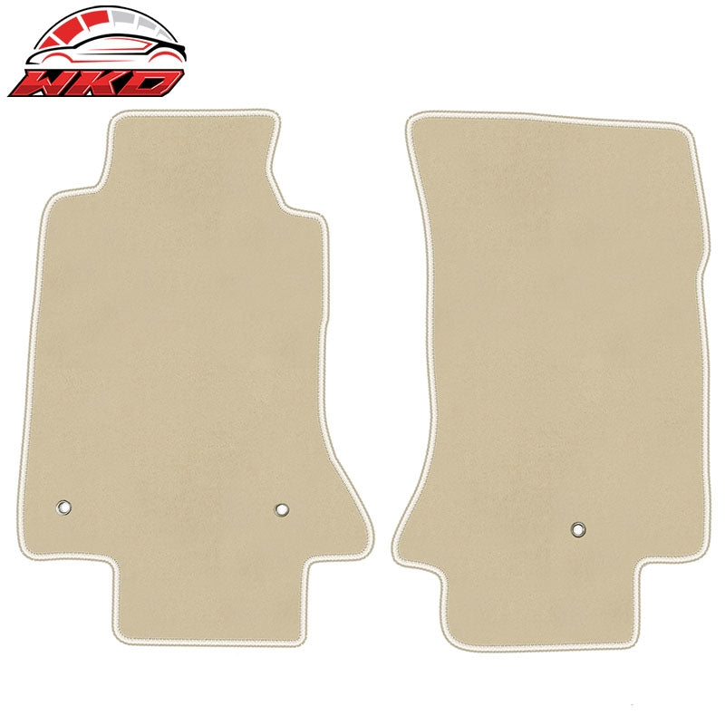 Wholesale 05-13 Chevy Corvette C6 Car Floor Mats Liner Front Nylon Beige Carpets 2PC