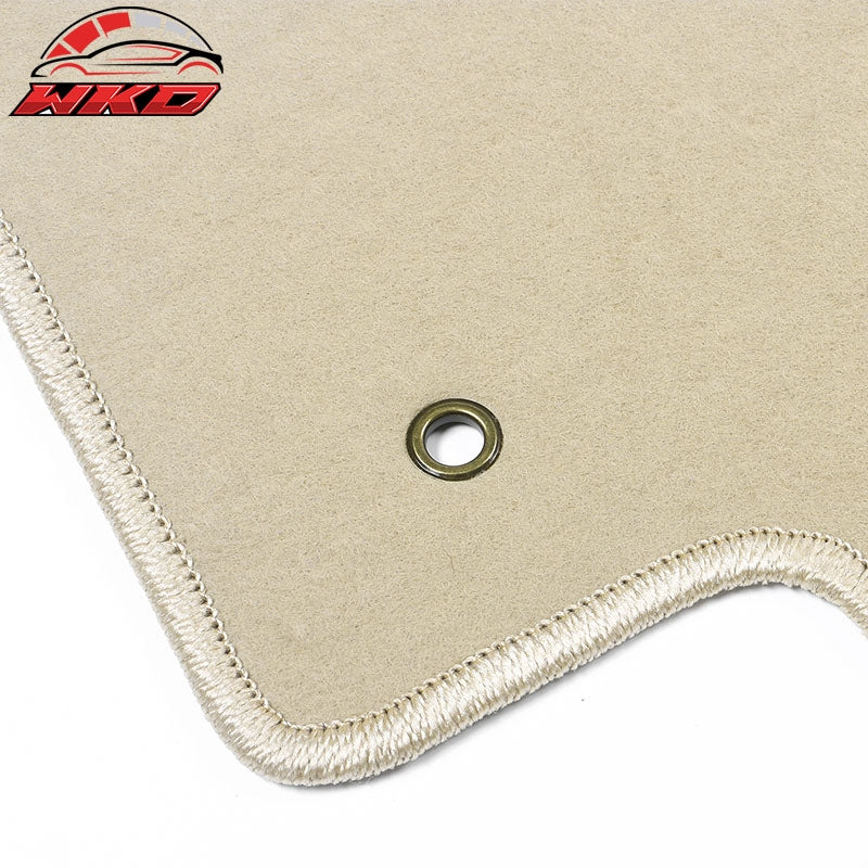 Fits 05-13 Chevy Corvette C6 Car Floor Mats Liner Front Nylon Beige Carpets 2PC