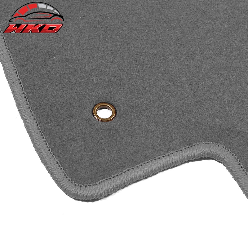 Fits 05-13 Chevy Corvette C6 Car Floor Mats Liner Front Nylon Grey Carpets 2PC