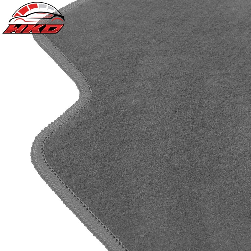 Fits 05-13 Chevy Corvette C6 Car Floor Mats Liner Front Nylon Grey Carpets 2PC