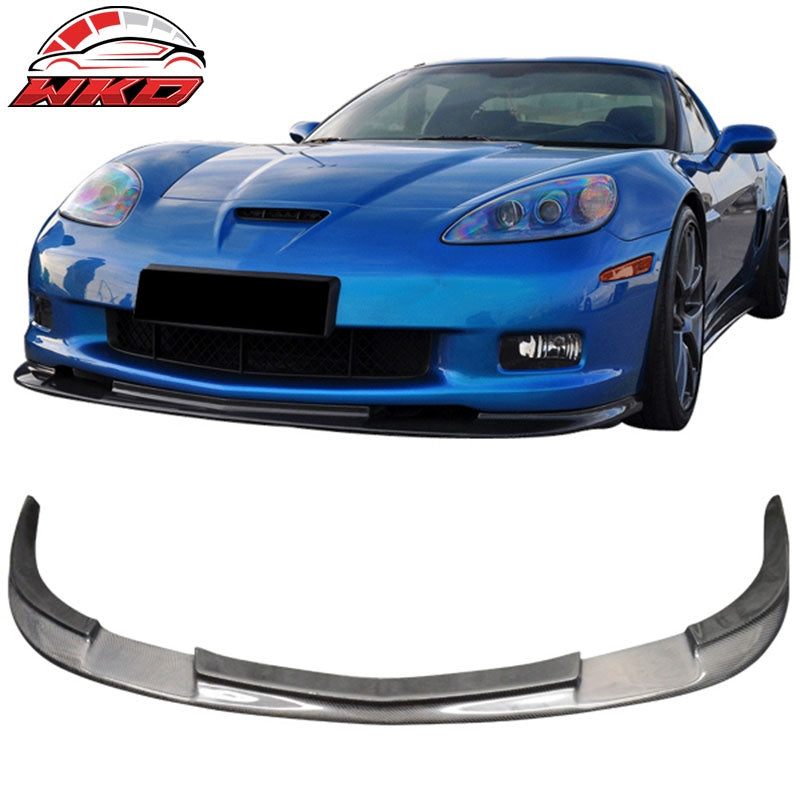 Wholesale 05-13 Chevy Corvette C6 Z06 ZR1 Style Carbon Fiber Front Bumper Lip Spoiler