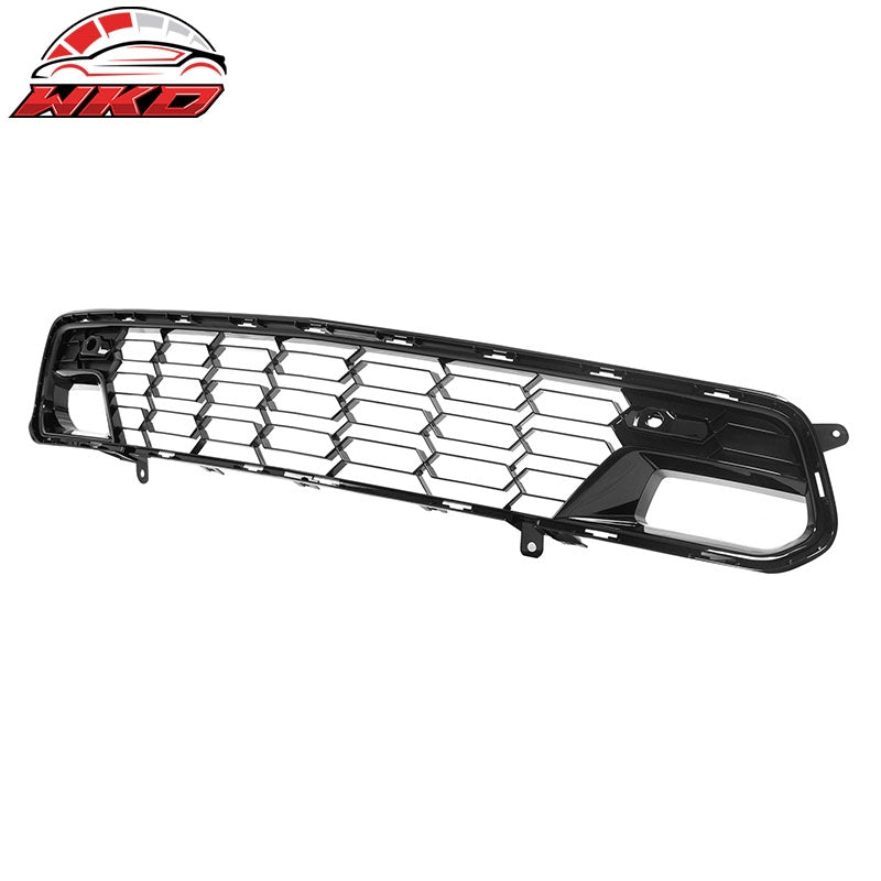 Fits 14-19 Chevy Corvette C7 Z06 Style Front Bumper Mesh Grille ABS Gloss Black