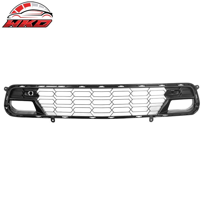 Fits 14-19 Chevy Corvette C7 Z06 Style Front Bumper Mesh Grille ABS Gloss Black
