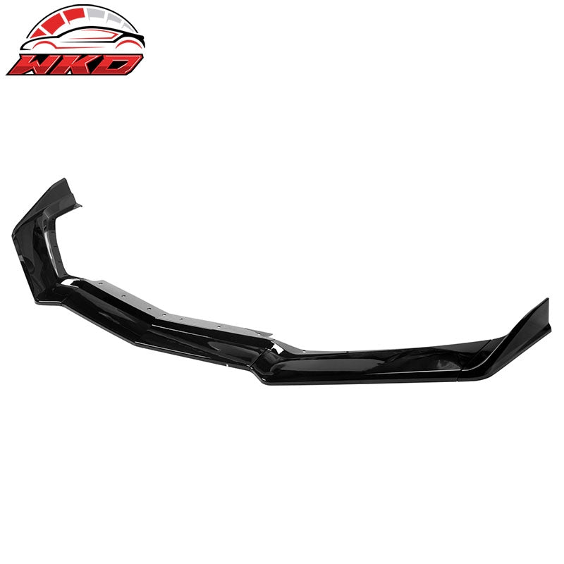 Fits 20-26 Chevrolet Corvette C8 Front Bumper Lip Lower Spoiler 5PCS Gloss Black