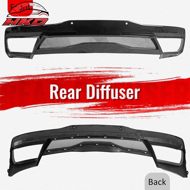 Fits 20-26 Chevy Corvette C8 Z51 Stingray OE Rear Bumper Diffuser Pearl Black PP