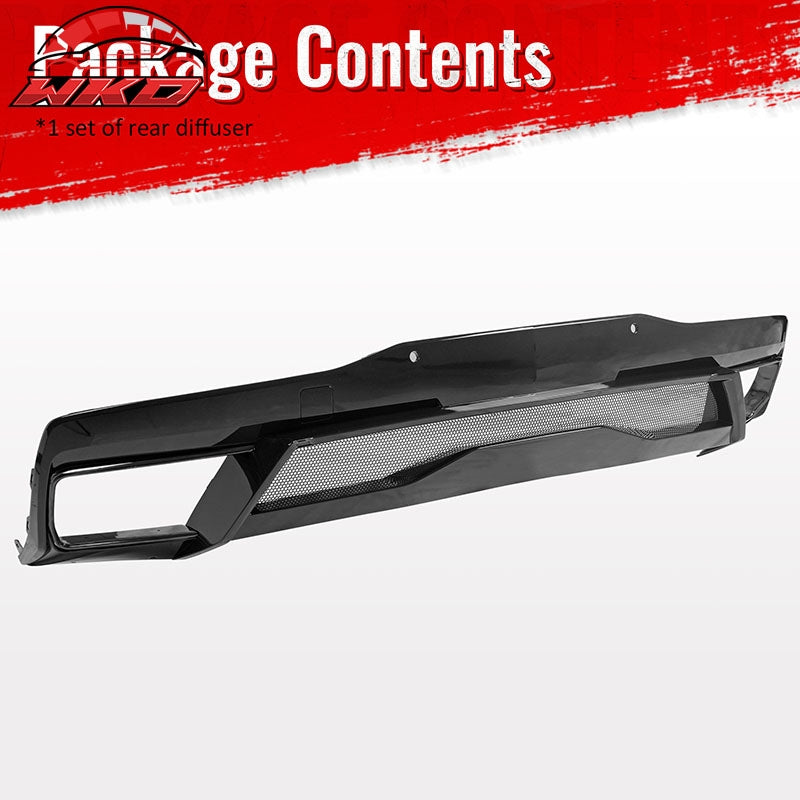 Fits 20-26 Chevy Corvette C8 Z51 Stingray OE Rear Bumper Diffuser Pearl Black PP