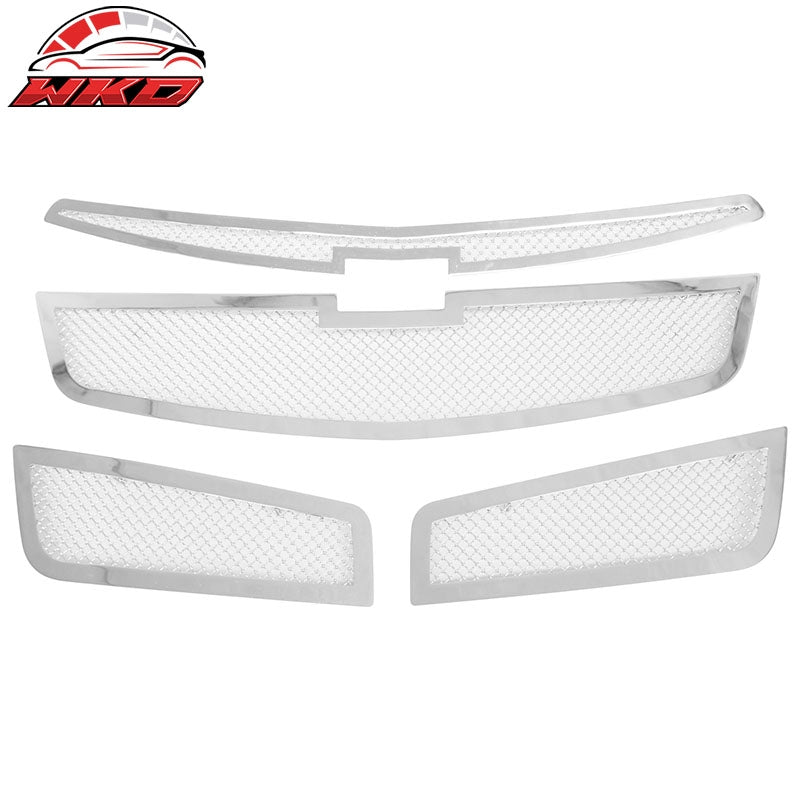 Wholesale 2011-2014 Chevy Cruze Chrome Mesh Front Upper Lower Grilles Stainless Steel