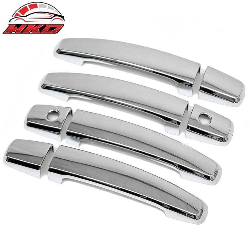 Fits 11-15 Chevy Cruze Front Rear Door Handle Cover Trim W/ 2-Keyhole Chrome ABS