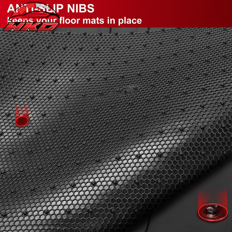 Fits 08-16 Chevy Cruze Latex Car Floor Mats Liner All Weather Black Carpet 5PC