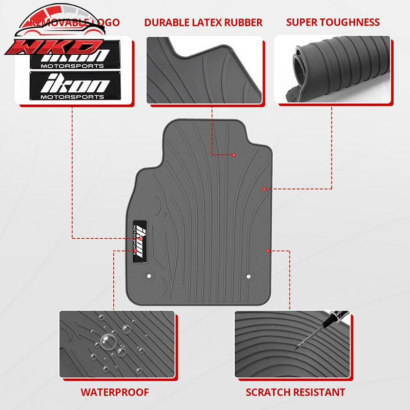 Fits 08-16 Chevy Cruze Latex Car Floor Mats Liner All Weather Gray Carpet 5PC