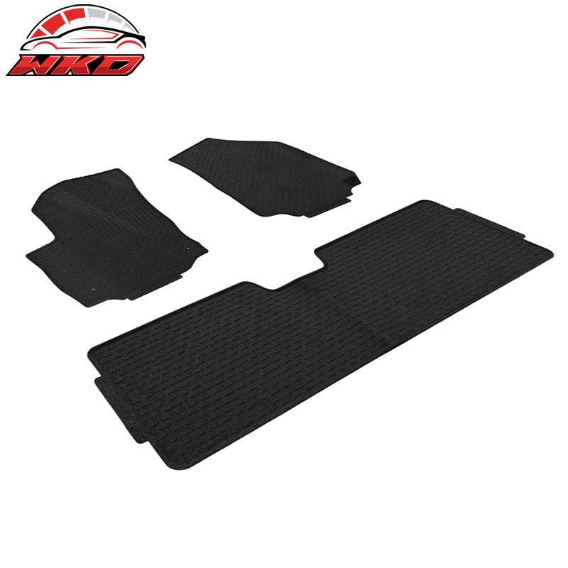 Fits 18-24 Chevy Equinox Black Rubber All Weather Floor Mats