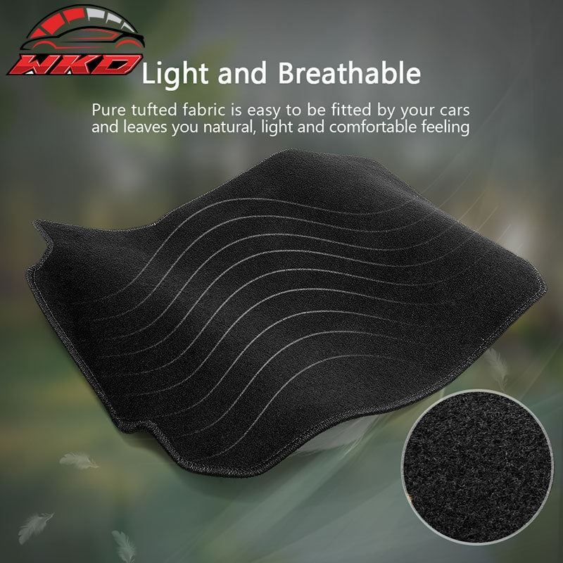 Fits 18-24 Chevy Equinox Car Floor Mats Front Rear 3PC Carpet Liner Black Set