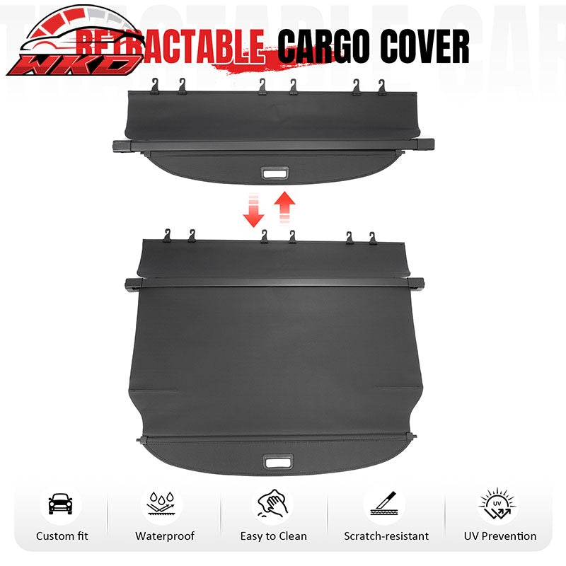 Fits 10-17 Chevy Equinox Terrain Carbon Fiber Texture Cargo Cover + 3D Trunk Mat