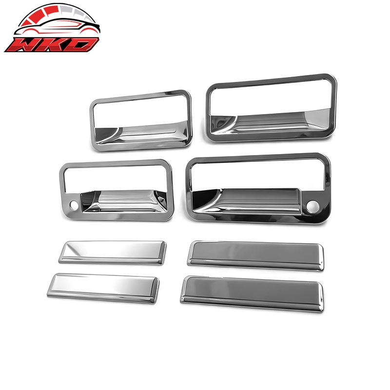 Fits 88-98 Chevy GMC C/K 95-99 Tahoe Yukon Chrome Door Handle Covers 2 Key Holes