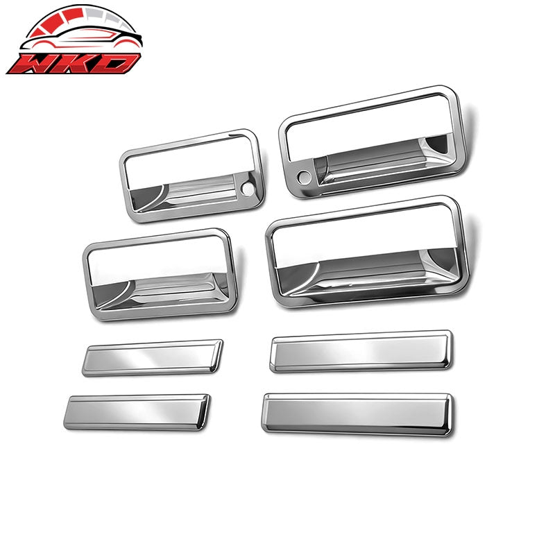 Fits 88-98 Chevy GMC C/K 95-99 Tahoe Yukon Chrome Door Handle Covers 2 Key Holes